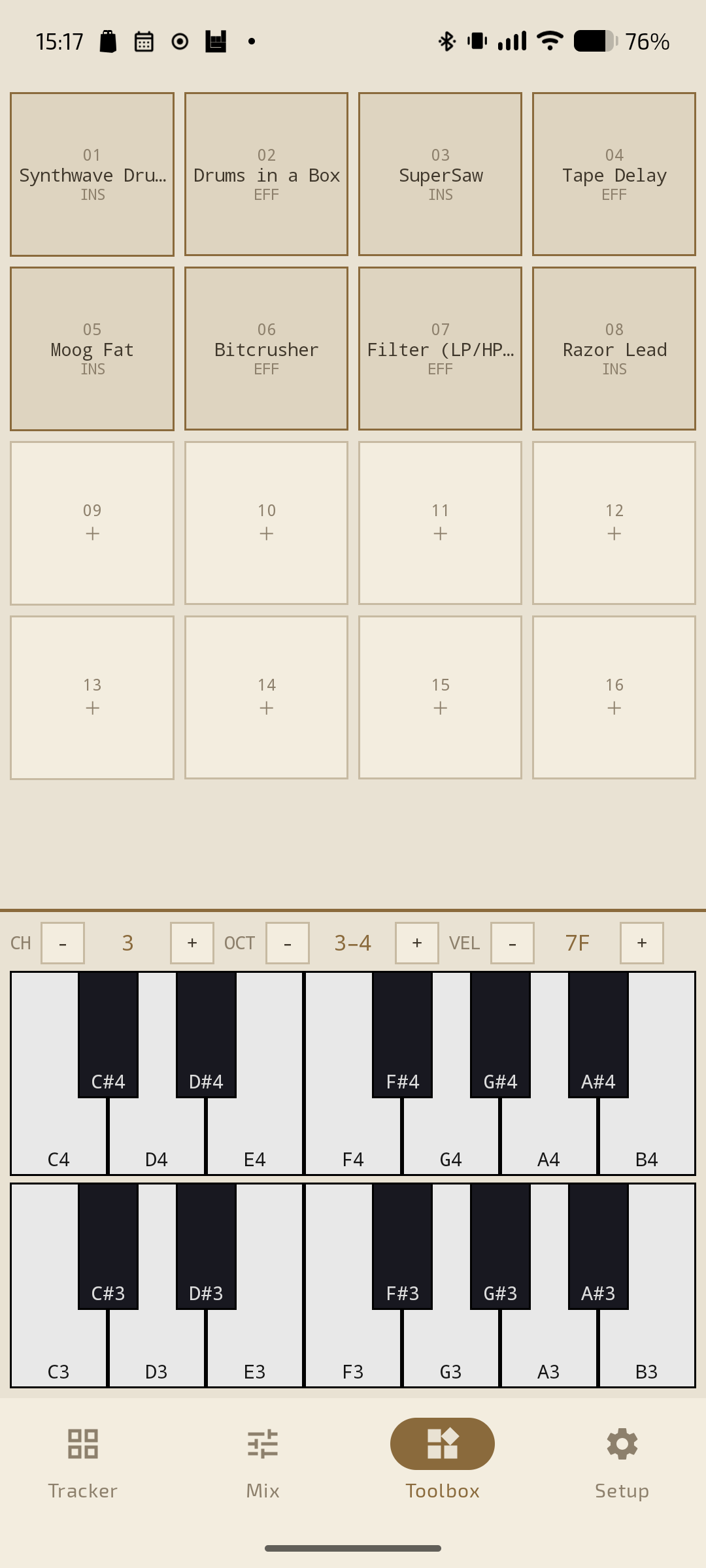 Toolbox grid